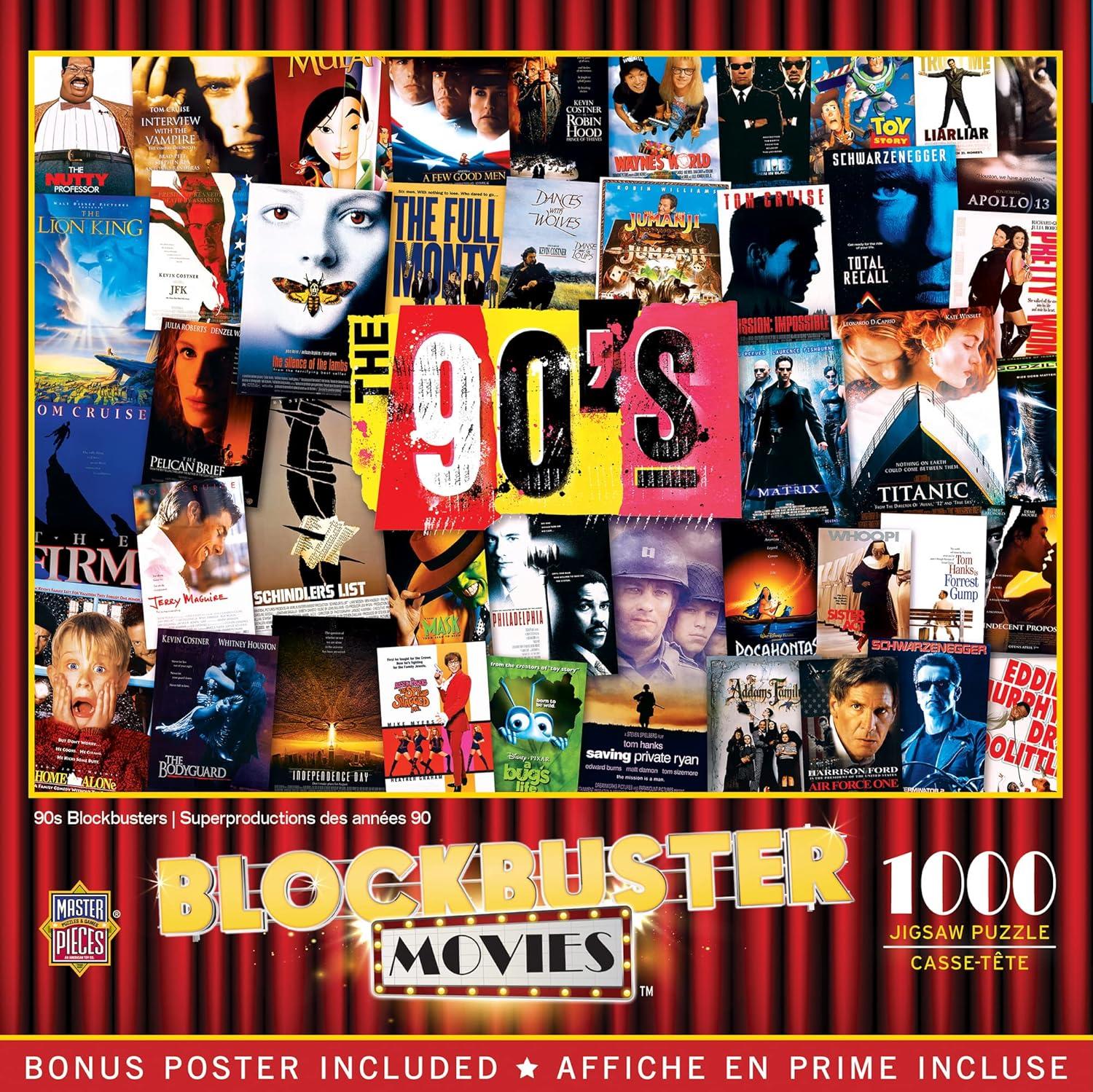 imageMasterPieces 1000 Piece Jigsaw Puzzle for Adults Family Or Youth 70s Blockbusters 1925x267590s Blockbusters