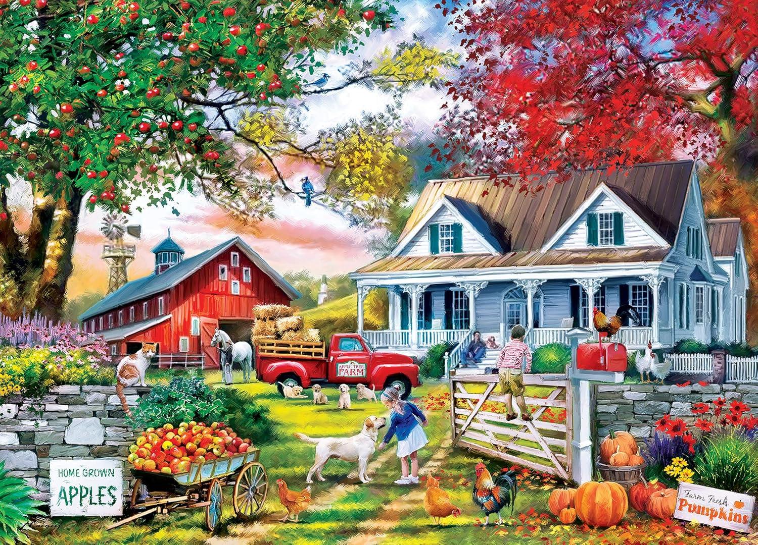 imageMasterPieces 1000 Piece Jigsaw Puzzle for Adults Family Or Youth Apple Tree Farm 1925x2675300 Piece