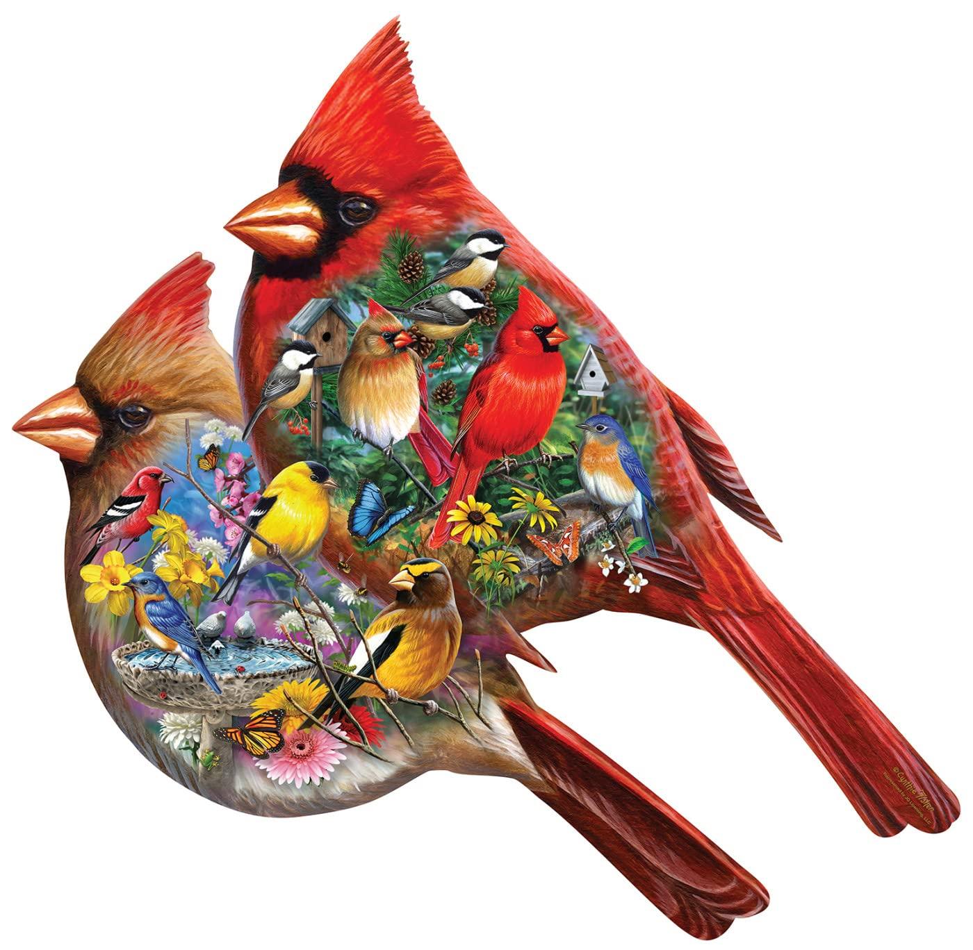 imageMasterPieces 1000 Piece Jigsaw Puzzle for Adults Family Or Youth Cardinals 275x375