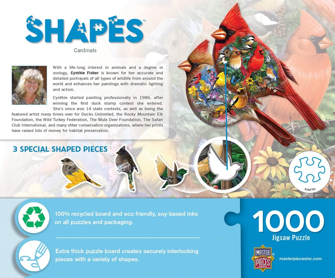 imageMasterPieces 1000 Piece Jigsaw Puzzle for Adults Family Or Youth Cardinals 275x375