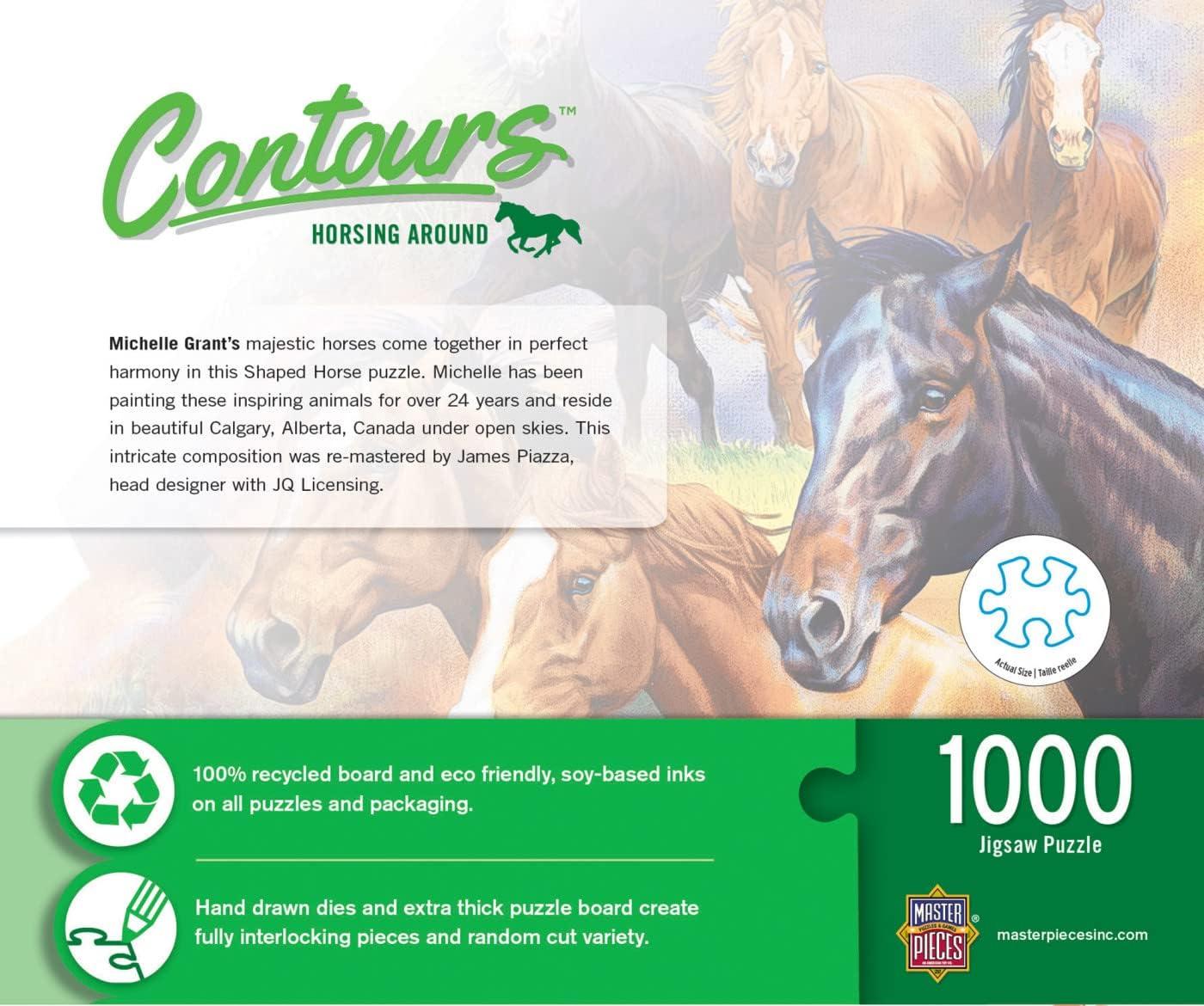 imageMasterPieces 1000 Piece Jigsaw Puzzle for Adults Family Or Youth Horsing Around 38x25
