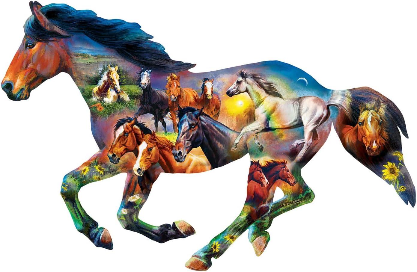 imageMasterPieces 1000 Piece Jigsaw Puzzle for Adults Family Or Youth Horsing Around 38x25