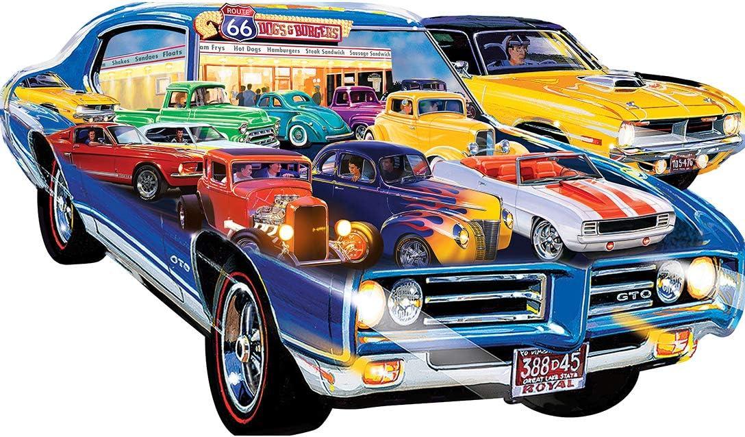 imageMasterPieces 1000 Piece Jigsaw Puzzle for Adults Family Or Youth Hot Rods Shape 385x226