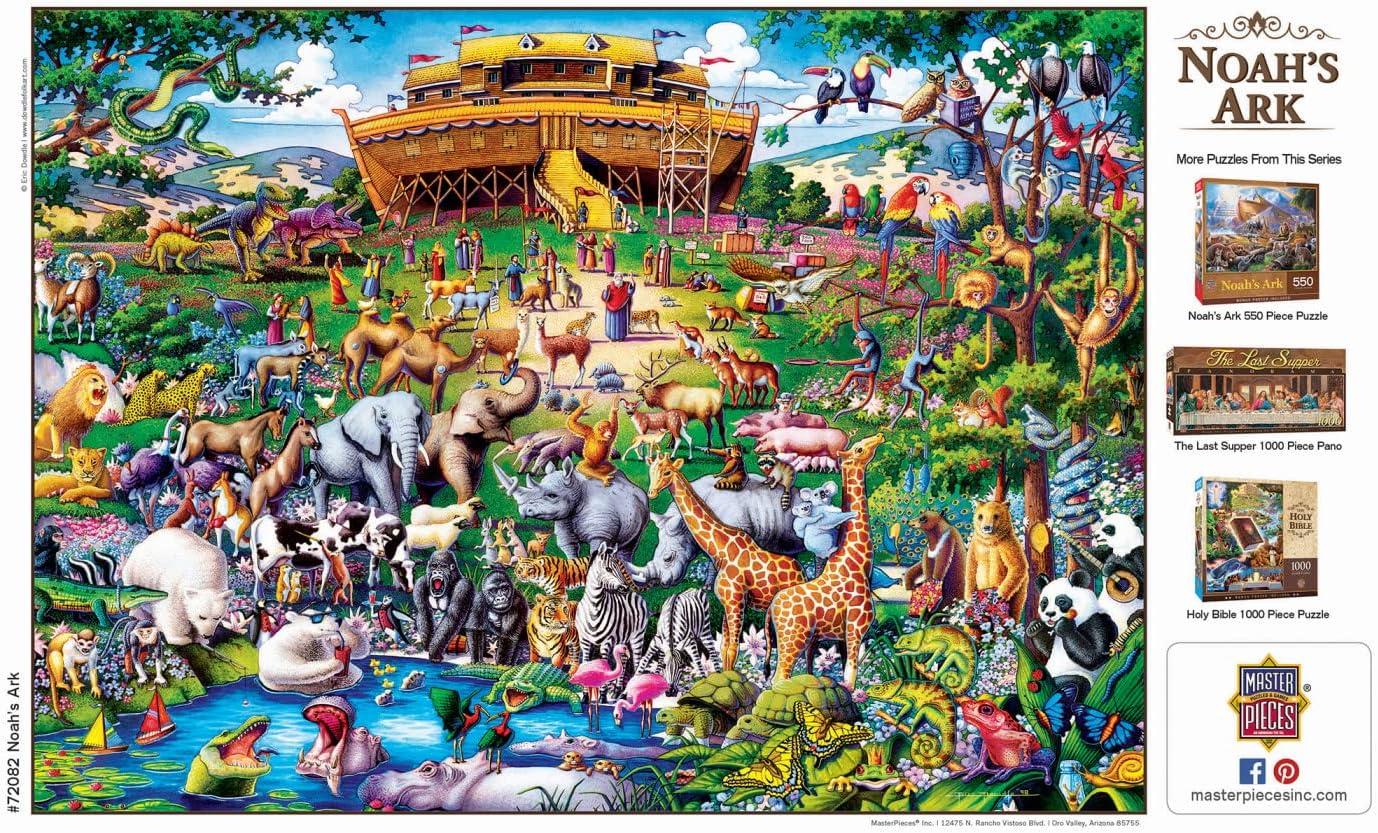 imageMasterPieces 1000 Piece Jigsaw Puzzle for Adults Family Or Youth Noahs Ark 1925x26751000 Piece