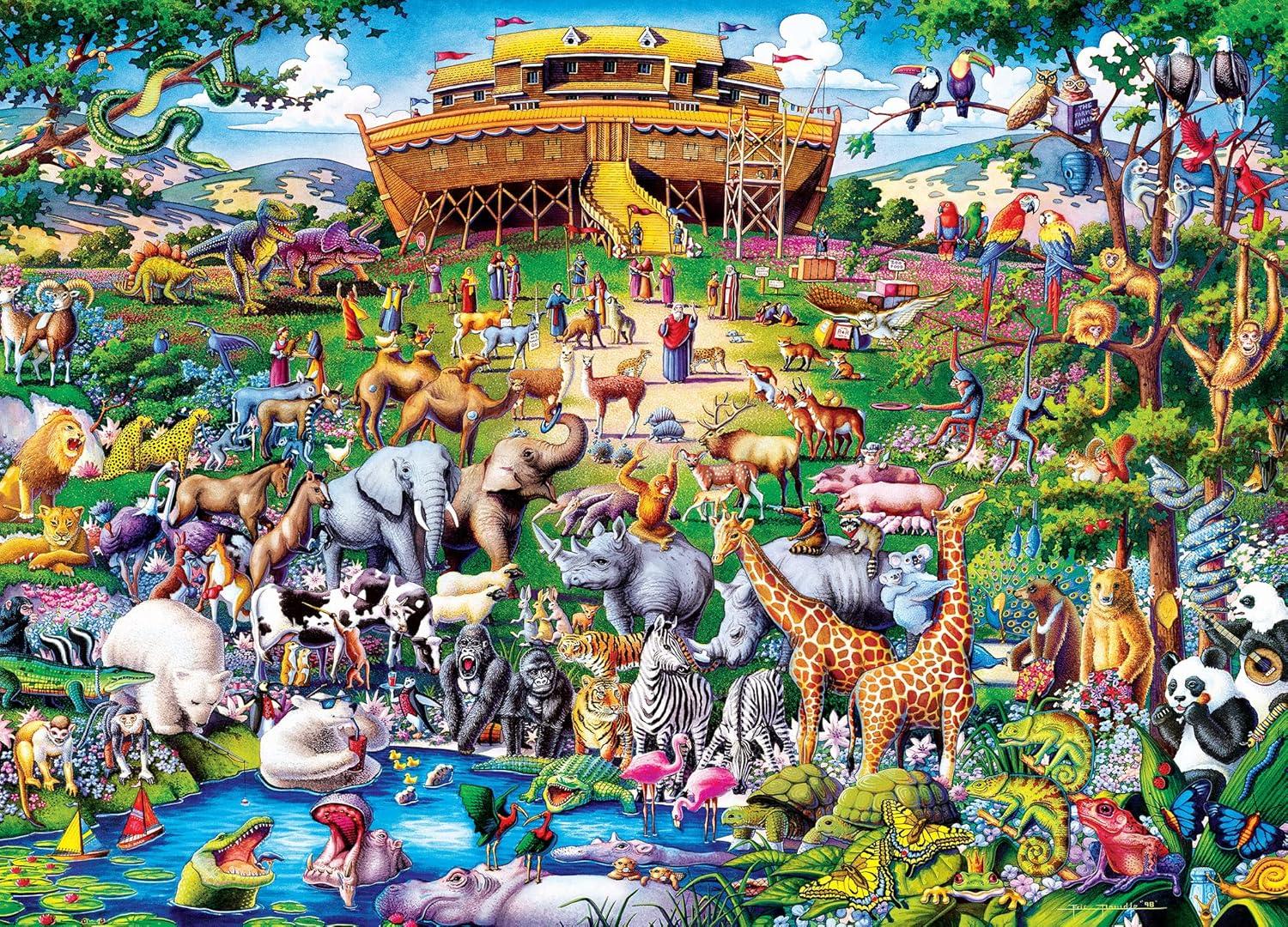 imageMasterPieces 1000 Piece Jigsaw Puzzle for Adults Family Or Youth Noahs Ark 1925x2675300 Piece