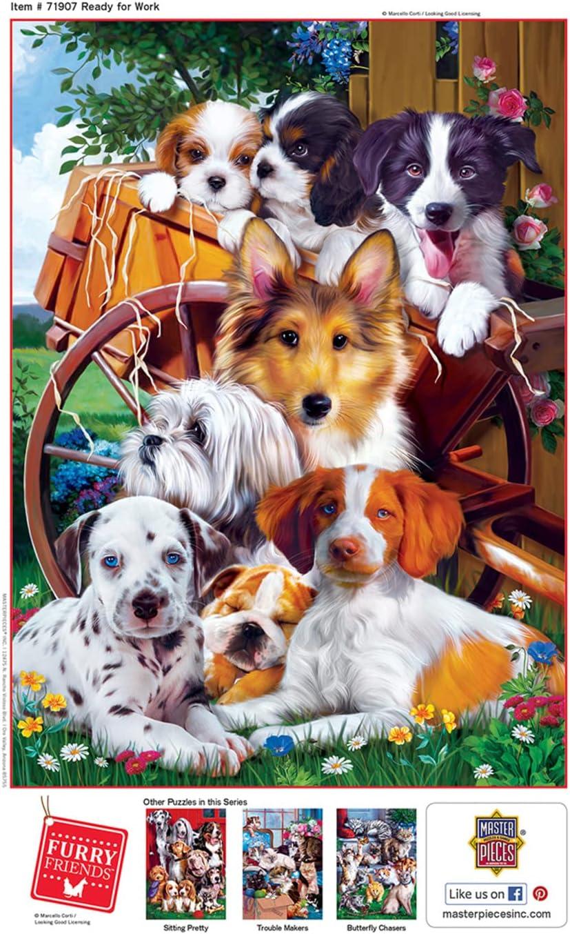 imageMasterPieces 1000 Piece Jigsaw Puzzle for Adults Family Or Youth Sitting Pretty 1925x2675Ready for Work