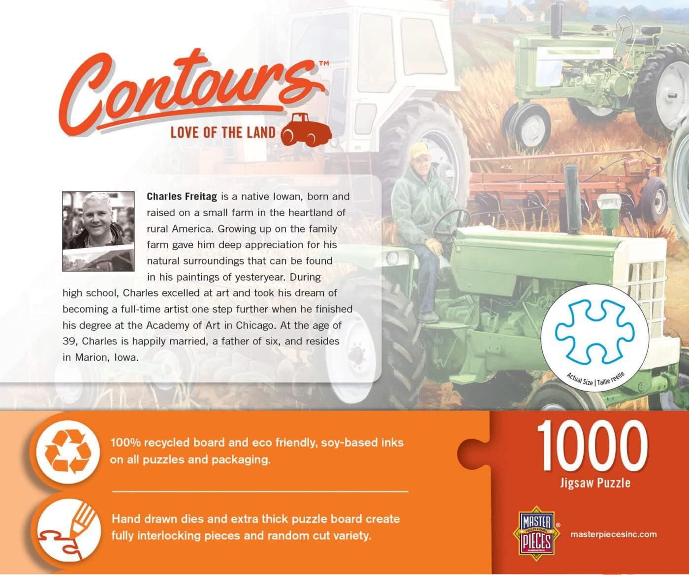 imageMasterPieces 1000 Piece Jigsaw Puzzle for Adults Family Or Youth Tractor Shape 385 x265