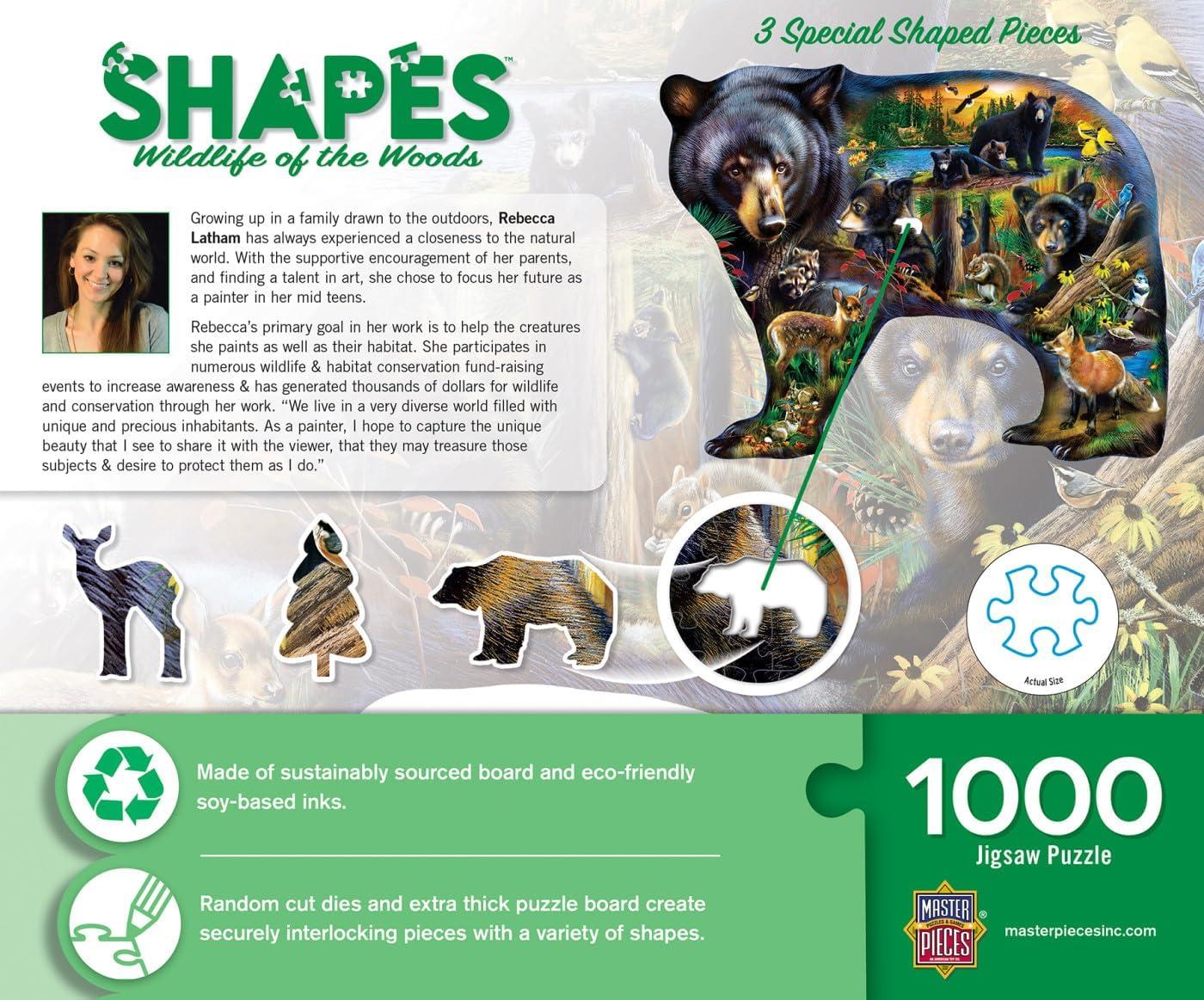 imageMasterPieces 1000 Piece Jigsaw Puzzle for Adults Family Or Youth Wildlife of The Woods 2666x 2082