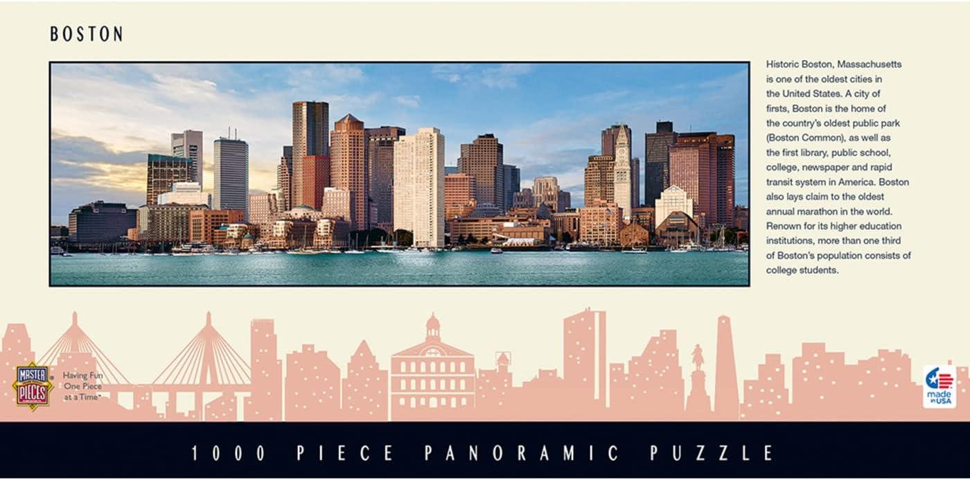 imageMasterpieces 1000 Piece Jigsaw Puzzle for Adults Family Or Kids Boston Panoramic 13x39