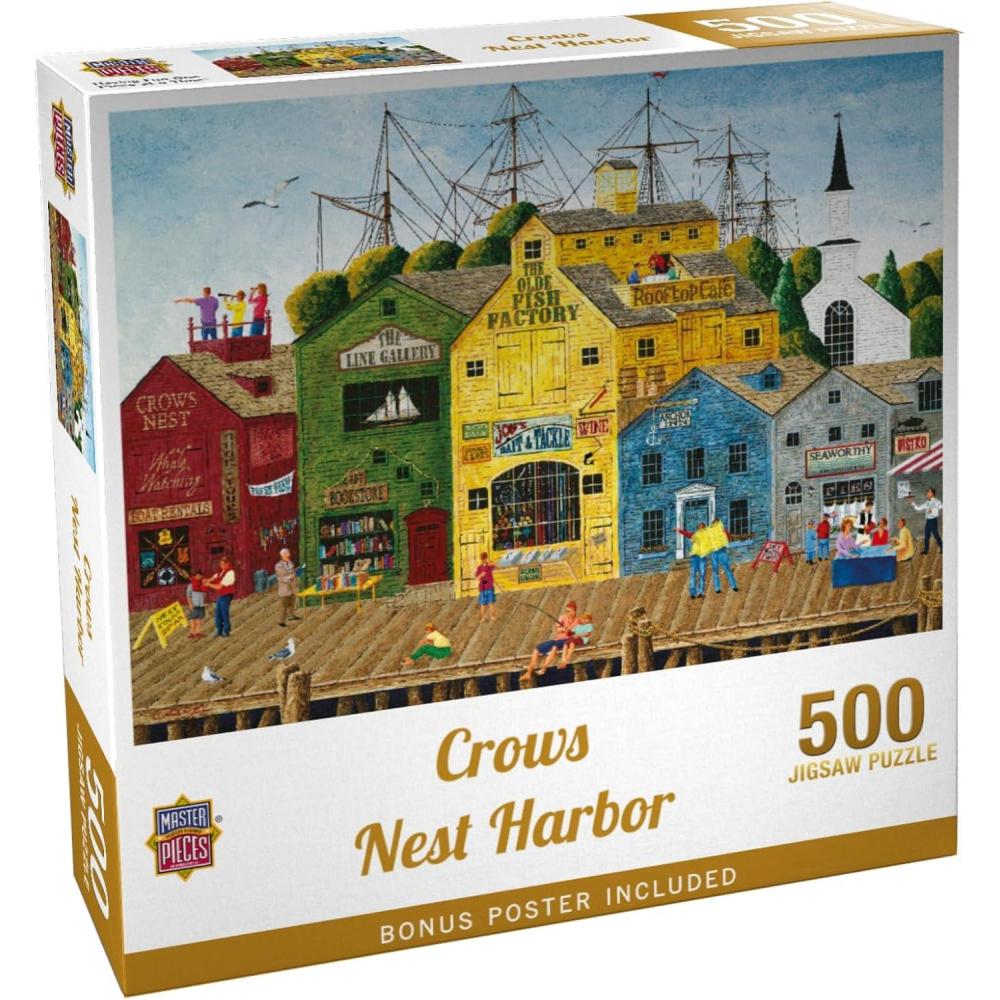 imageMasterPieces 1000 Piece Jigsaw Puzzle Crows Nest Harbor Fun for Adults Family Kids 1925 x 2675500 Piece
