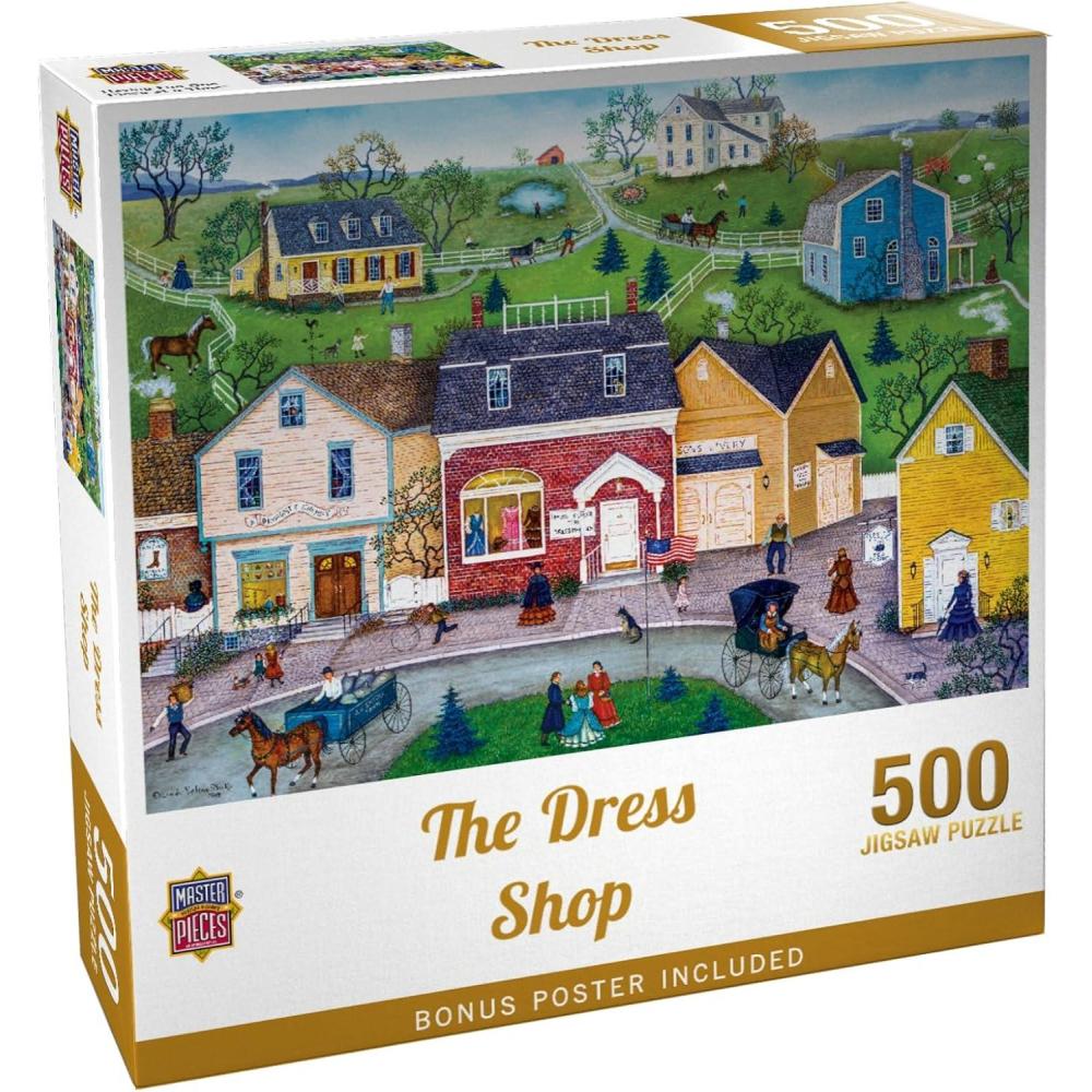 imageMasterPieces  1000 Piece Jigsaw Puzzle The Dress Shop Fun for Adults Family Kids 1925 x 2675500 Piece