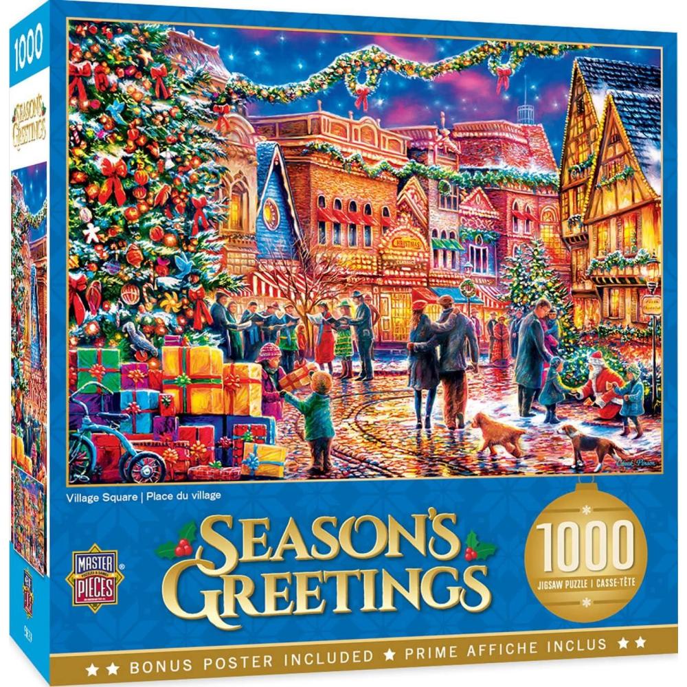 imageMasterPieces 1000 Piece Christmas Jigsaw Puzzle Village Square 1925x2675Village Square