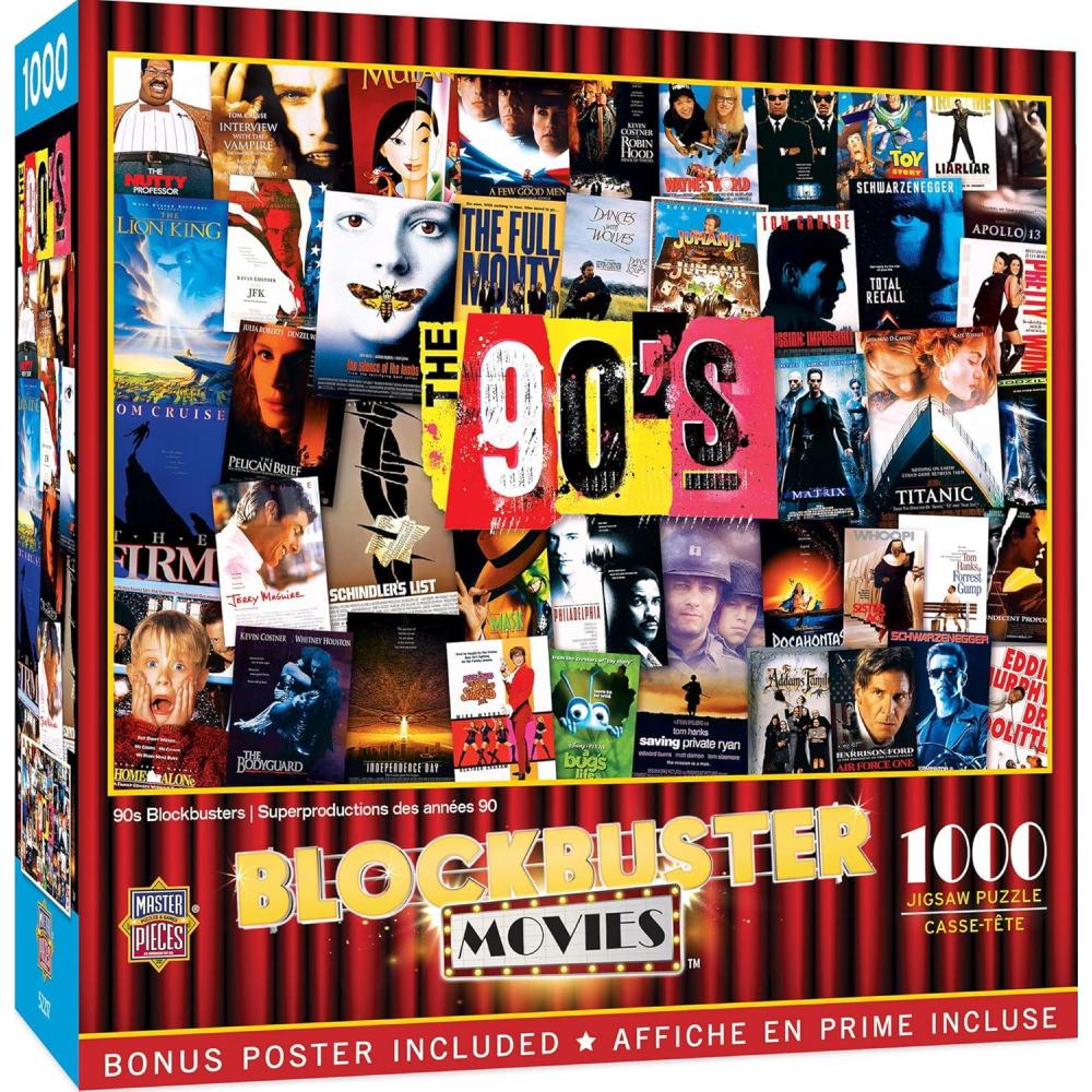 imageMasterPieces 1000 Piece Jigsaw Puzzle for Adults Family Or Youth 70s Blockbusters 1925x267590s Blockbusters