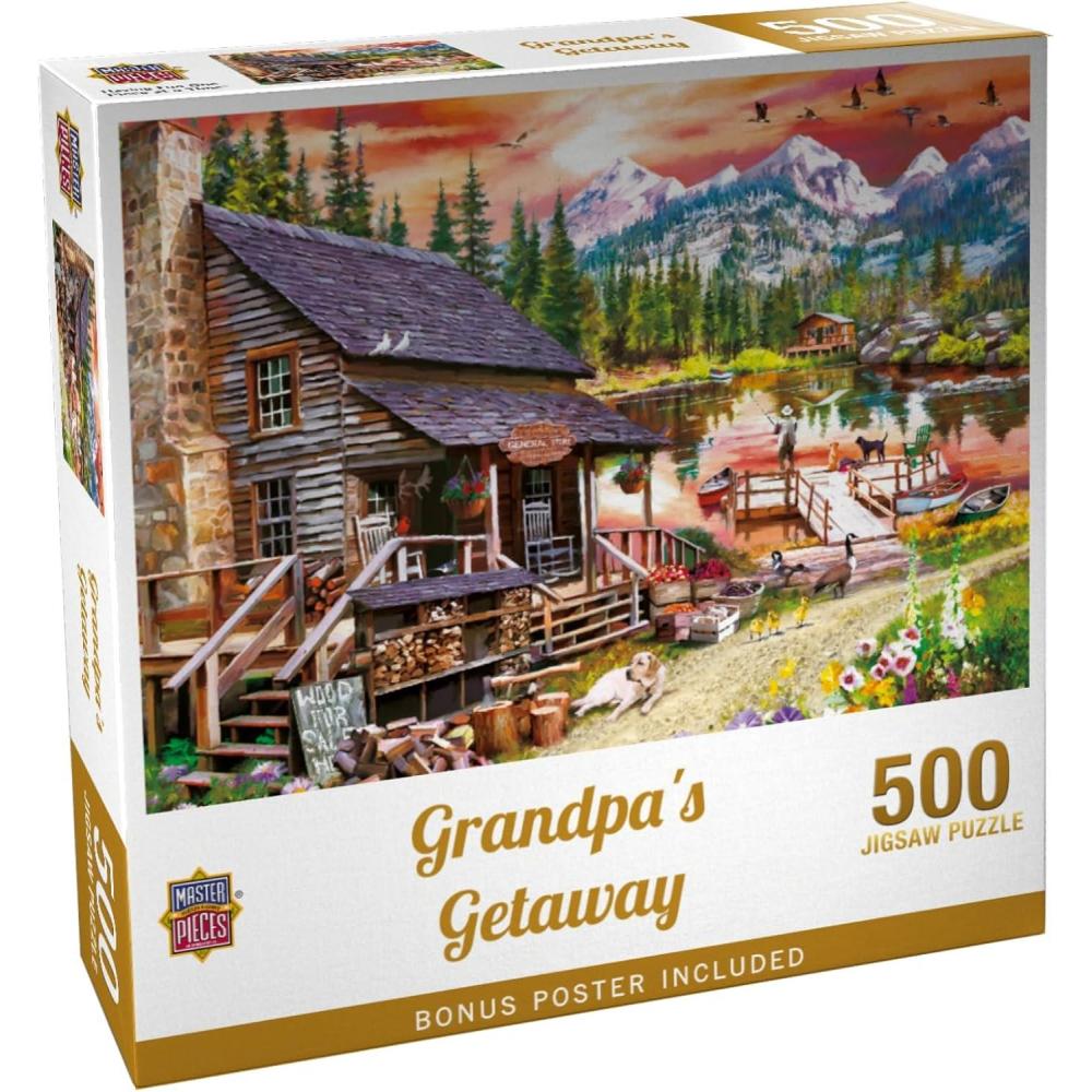 imageMasterPieces 1000 Piece Jigsaw Puzzle for Adults Family Or Youth Grandpas Getaway 1925x2675500 Piece
