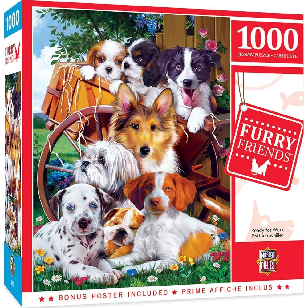 imageMasterPieces 1000 Piece Jigsaw Puzzle for Adults Family Or Youth Sitting Pretty 1925x2675Ready for Work