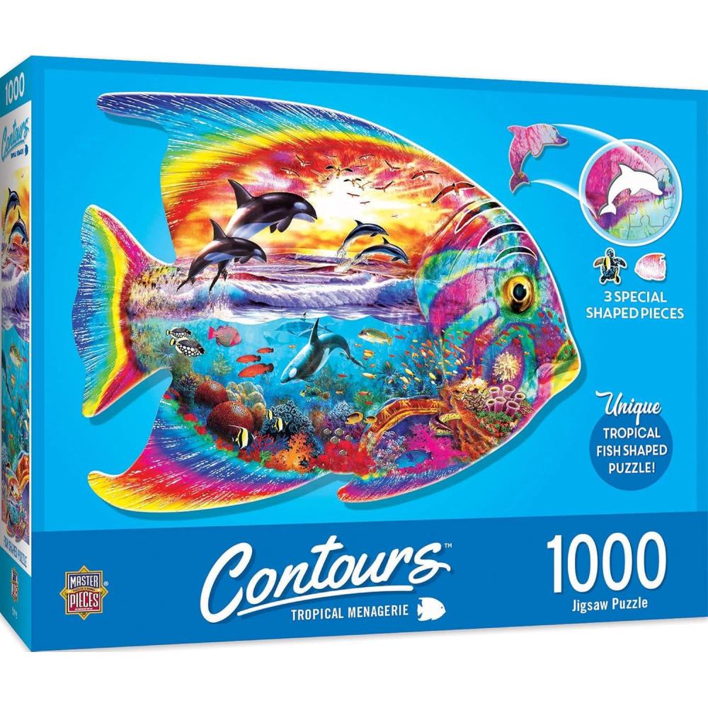 imageMasterPieces 1000 Piece Jigsaw Puzzle for Adults Family Or Youth Tropical Menagerie 265x215