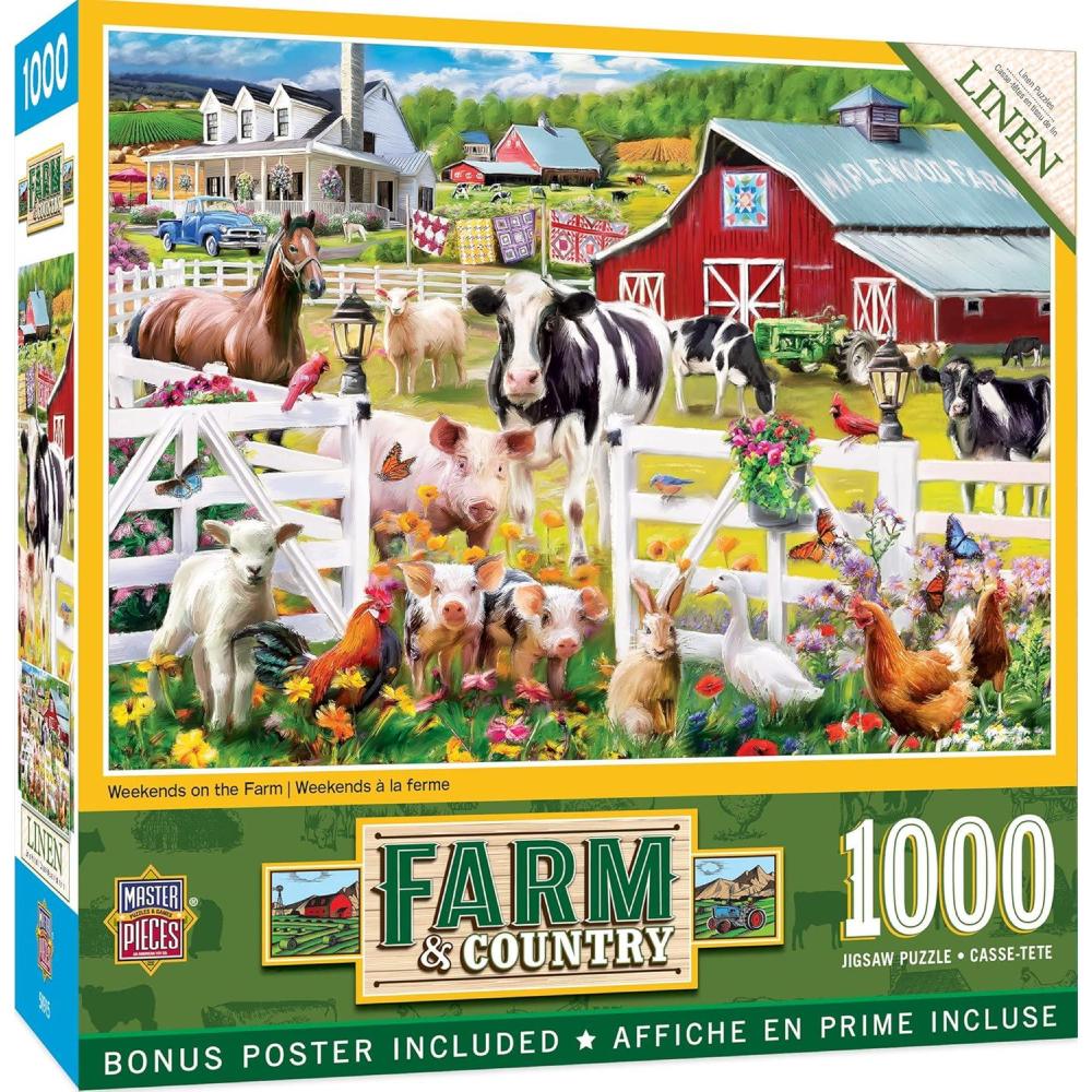 imageMasterPieces 1000 Piece Jigsaw Puzzle for Adults Family Or Youth  for Top Honors  1925x2675Weekends on The Farm