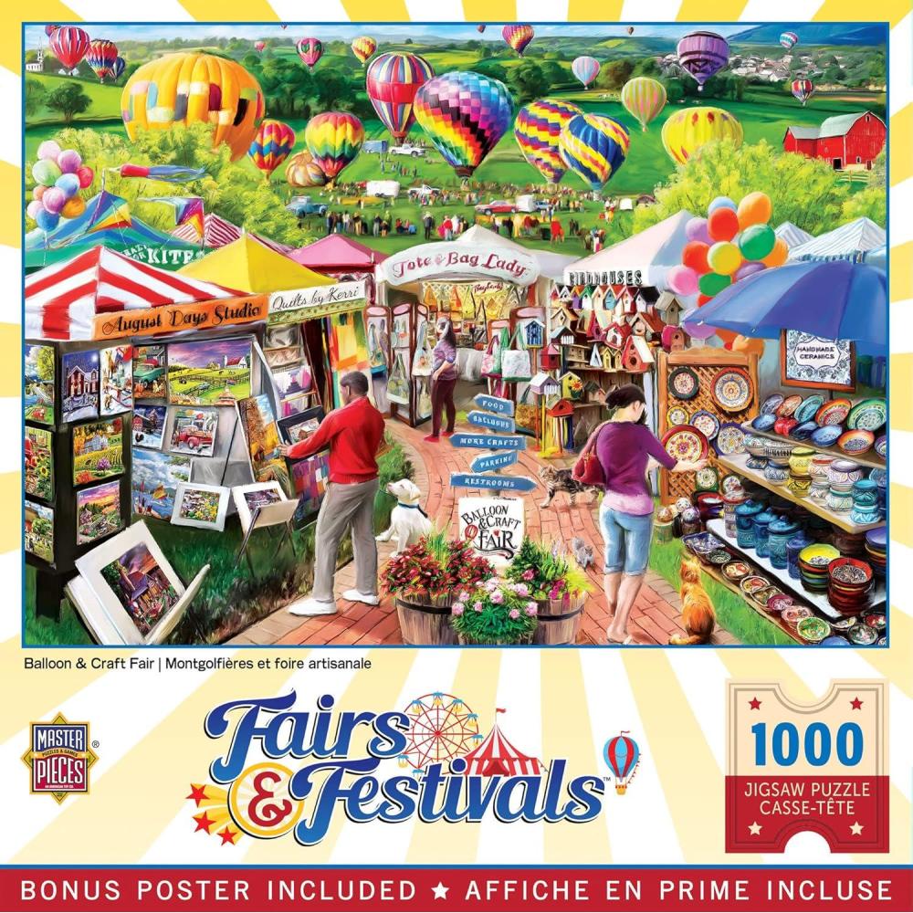 imageMasterPieces Fairs amp Festivals  Balloon amp Craft Fair 1000pc PuzzleBalloon  Craft Fair