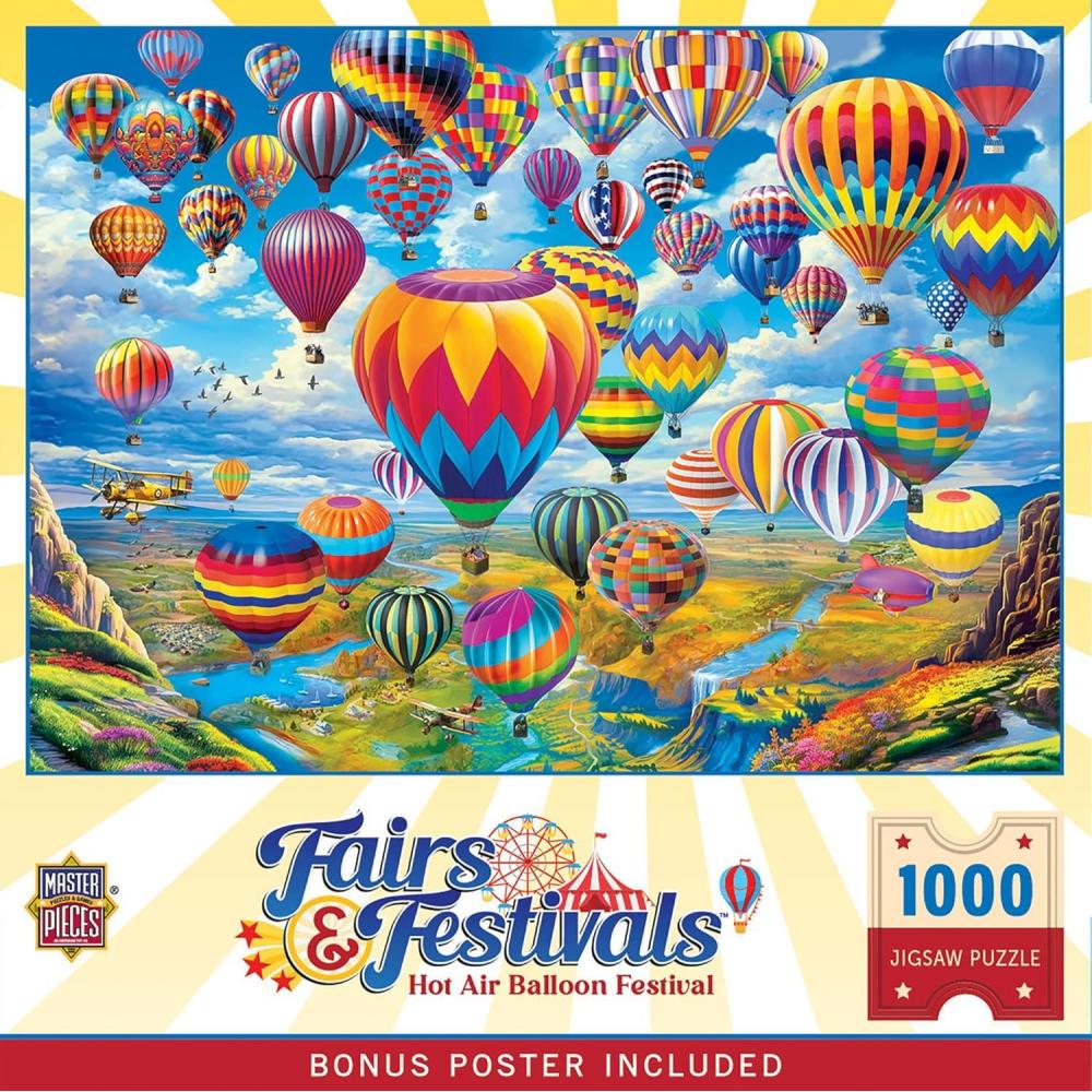 imageMasterPieces Fairs amp Festivals  Balloon amp Craft Fair 1000pc PuzzleHot Air Balloon Festival