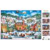 MasterPieces 1000 Piece Christmas Jigsaw Puzzle – Village Square – 19.25″x26.75″(Christmas Eve Fly By)
