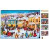 MasterPieces 1000 Piece Christmas Jigsaw Puzzle – Village Square – 19.25″x26.75″(Christmas Shopping)