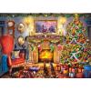 MasterPieces 1000 Piece Christmas Jigsaw Puzzle – Village Square – 19.25″x26.75″(Festive Fireplace)