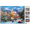 MasterPieces 1000 Piece Christmas Jigsaw Puzzle – Village Square – 19.25″x26.75″(Sledding to Home)