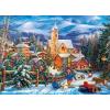 MasterPieces 1000 Piece Christmas Jigsaw Puzzle – Village Square – 19.25″x26.75″(Sledding to Home)