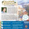 MasterPieces 1000 Piece Christmas Jigsaw Puzzle – Village Square – 19.25″x26.75″(Sledding to Home)