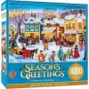 MasterPieces 1000 Piece Christmas Jigsaw Puzzle – Village Square – 19.25″x26.75″(Christmas Shopping)