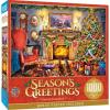 MasterPieces 1000 Piece Christmas Jigsaw Puzzle – Village Square – 19.25″x26.75″(Festive Fireplace)