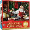 MasterPieces 1000 Piece Christmas Jigsaw Puzzle – Village Square – 19.25″x26.75″(Santa’s Workshop)