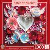 MasterPieces 1000 Piece Jigsaw Puzzle – Love in Bloom, Quilled Floral Design, Fun for Adults & Family, 25″ x 25″, Eco-Friendly(Love in Bloom)