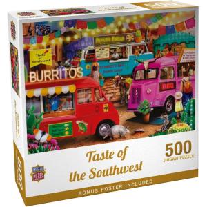 Food Truck – Taste of The Southwest 1000pc Puzzle – Jigsaw Puzzle with Vibrant Artwork and Durable Pieces – Fun Family Activity, Brain Challenge, and Educational Entertainment for Kids, Teens(500 Piece)