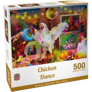 MasterPieces – 1000 Piece Jigsaw Puzzle, Chicken Dance, Funny Animals, Activity for Adults, Family, Kids, Matte Finish, 19.25″ x 26.75″(500 Piece)