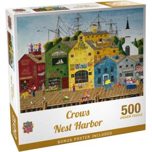 MasterPieces – 1000 Piece Jigsaw Puzzle, Crows Nest Harbor, Fun for Adults, Family, Kids, 19.25″ x 26.75″(500 Piece)