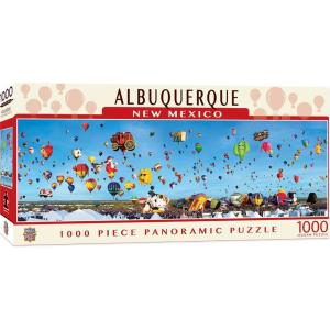 MasterPieces – 1000 Piece Jigsaw Puzzle, Las Vegas Skyline Panoramic, Fun for Adults, Family, Kids 13″x39(Albuquerque Balloons)