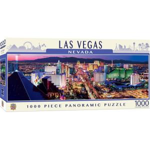 MasterPieces – 1000 Piece Jigsaw Puzzle, Las Vegas Skyline Panoramic, Fun for Adults, Family, Kids 13″x39(Las Vegas NV)