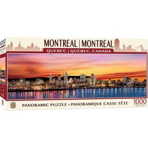 MasterPieces – 1000 Piece Jigsaw Puzzle, Las Vegas Skyline Panoramic, Fun for Adults, Family, Kids 13″x39(Montreal Canada)