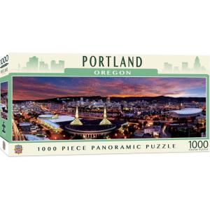 MasterPieces – 1000 Piece Jigsaw Puzzle, Las Vegas Skyline Panoramic, Fun for Adults, Family, Kids 13″x39(Portland)