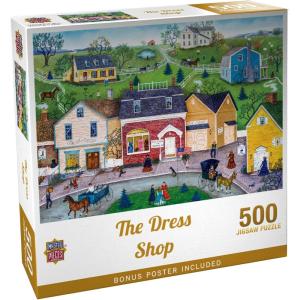 MasterPieces – 1000 Piece Jigsaw Puzzle, The Dress Shop, Fun for Adults, Family, Kids, 19.25″ x 26.75″(500 Piece)