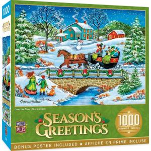 MasterPieces 1000 Piece Christmas Jigsaw Puzzle – Over The River – 19.25″x26.75″