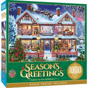 MasterPieces 1000 Piece Christmas Jigsaw Puzzle – Village Square – 19.25″x26.75″(Home for the Holidays)