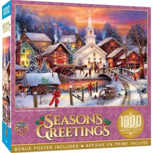 MasterPieces 1000 Piece Christmas Jigsaw Puzzle – Village Square – 19.25″x26.75″(Hope Runs Deep)