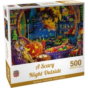 MasterPieces 1000 Piece Halloween Jigsaw Puzzle – A Scary Night Outside – 19.25″x26.75″(500 Piece)