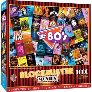 MasterPieces 1000 Piece Jigsaw Puzzle for Adults, Family, Or Youth – 70’s Blockbusters – 19.25″x26.75″(80s Blockbusters)