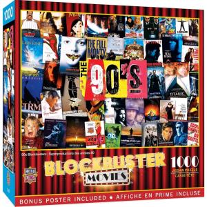 MasterPieces 1000 Piece Jigsaw Puzzle for Adults, Family, Or Youth – 70’s Blockbusters – 19.25″x26.75″(90s Blockbusters)