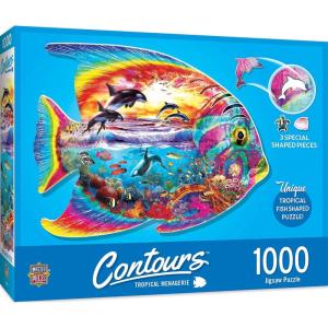 MasterPieces 1000 Piece Jigsaw Puzzle for Adults, Family, Or Youth – Tropical Menagerie – 26.5″x21.5″