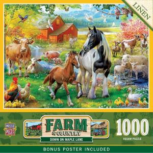 MasterPieces 1000 Piece Jigsaw Puzzle for Adults, Family, Or Youth – for Top Honors – 19.25″x26.75″(Down on Maple Lane)