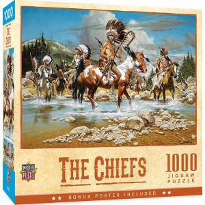 MasterPieces 1000 Piece Jigsaw Puzzle for Adults, Family, or Youth – Trading Post – 19.25″x26.75″(The Chiefs)